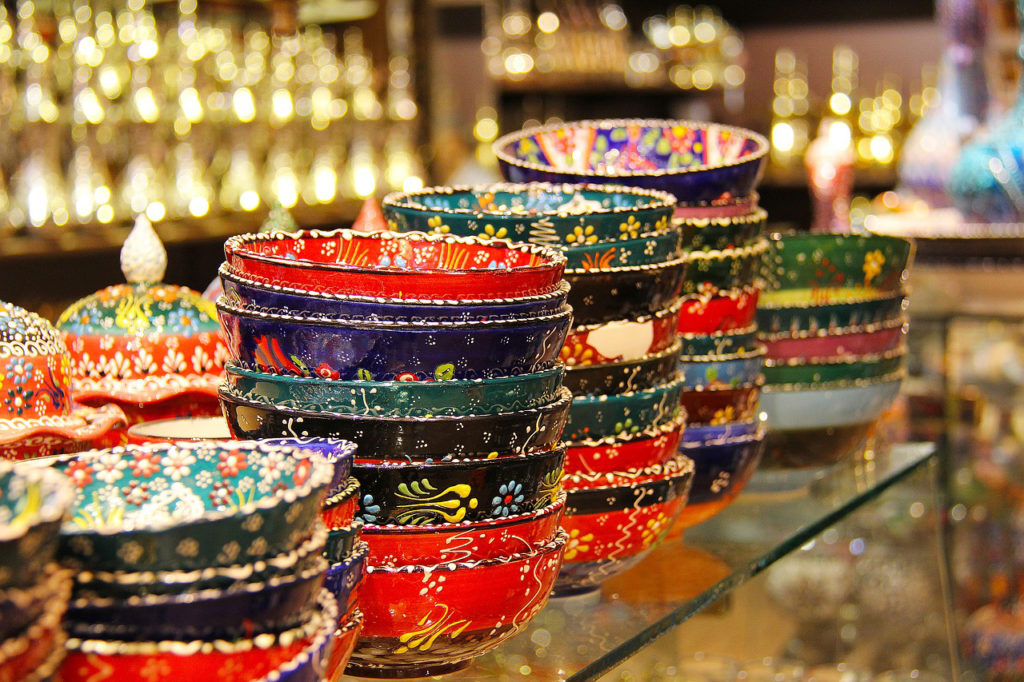 Oman Travel - Omani traditional items on display at the Muttrah Souq