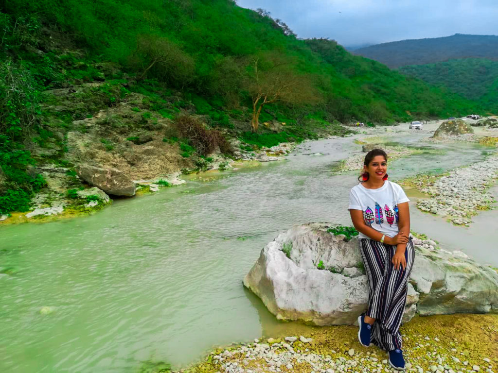 The natural water stream at Ayn Khor