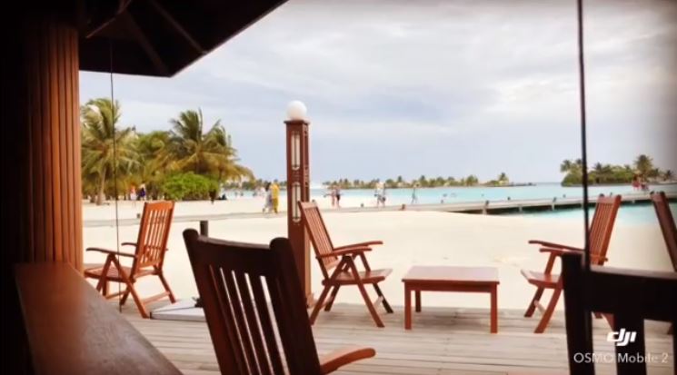 A view from the Hulhangu Bar at the Paradise Island Resort