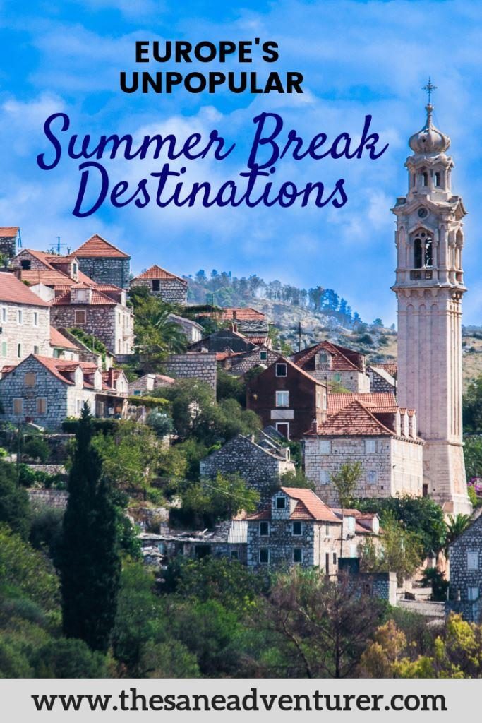 Summer break is the time to relax but with most of the major Europe cities being filled with tourists a peaceful summer vacation in Europe is hard to imagine. Check out this list of 16 unpopular Europe summer break destinations #summervacation #summerineurope #europeinsummer #summerdestinations